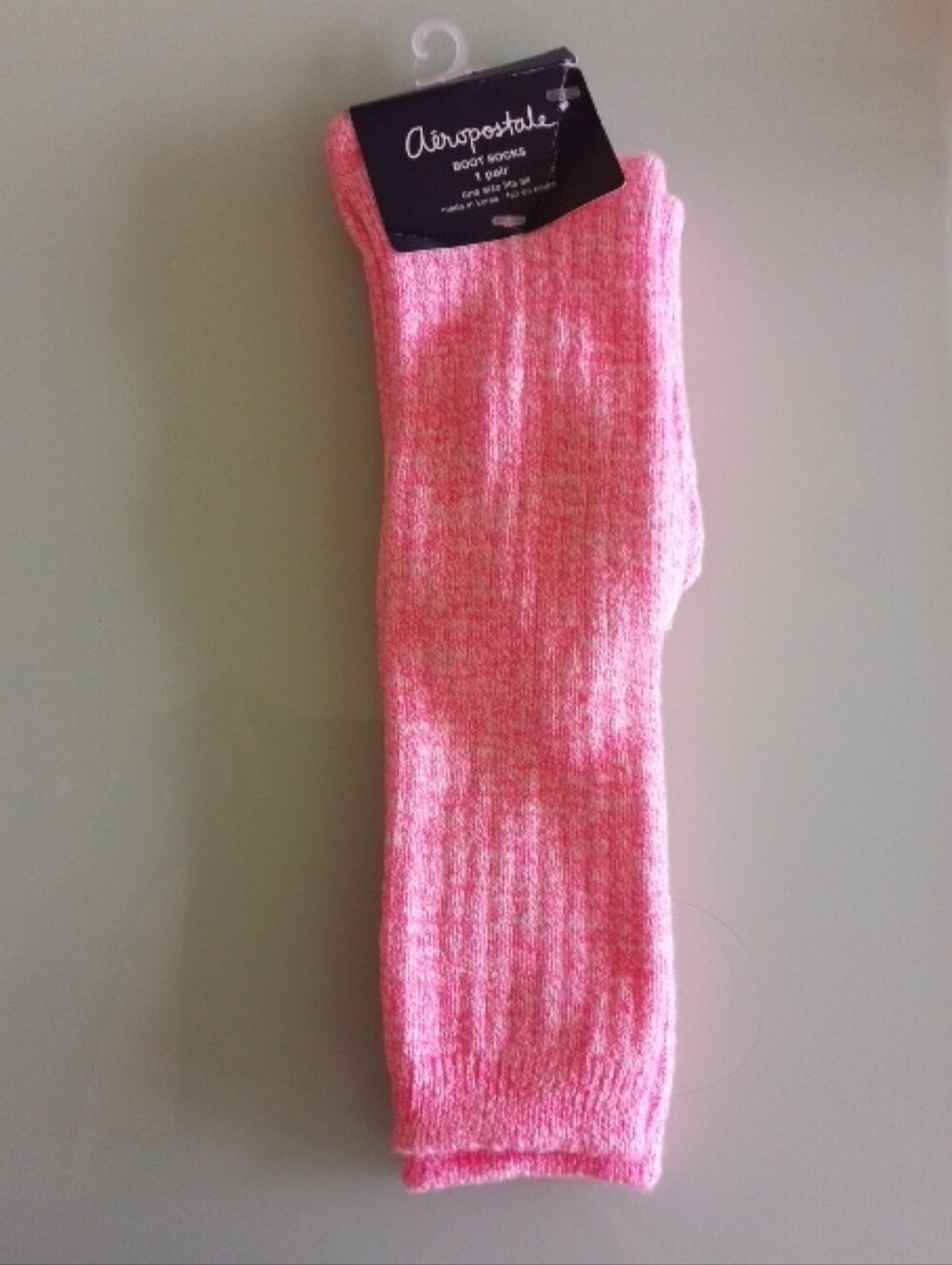 NWT  Cute Pink Boot Socks Cozy Autumn Fall
